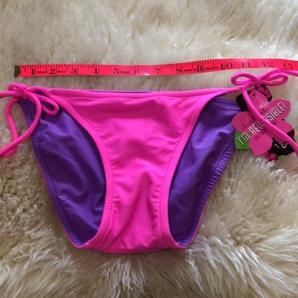 Bikini bottoms pink purple reversible size S - Picture 2 of 4